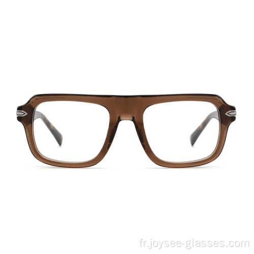Big Lenses Fashion First Quality Men Thath Acétate Opmates Optical Frames pour lunettes